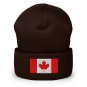 Cuffed Beanie Hat Canada Flag Warm Knit Winter Cap Canadian Pride Patriotic Beanie for Men & Women