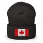 Cuffed Beanie Hat Canada Flag Warm Knit Winter Cap Canadian Pride Patriotic Beanie for Men & Women
