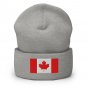 Cuffed Beanie Hat Canada Flag Warm Knit Winter Cap Canadian Pride Patriotic Beanie for Men & Women