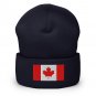 Cuffed Beanie Hat Canada Flag Warm Knit Winter Cap Canadian Pride Patriotic Beanie for Men & Women