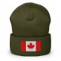 Cuffed Beanie Hat Canada Flag Warm Knit Winter Cap Canadian Pride Patriotic Beanie for Men & Women