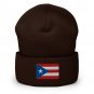 Cuffed Beanie Hat Puerto Rico Flag Knit Winter Cap Puerto Rican Patriotic Beanie for Men & Women