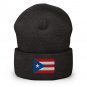 Cuffed Beanie Hat Puerto Rico Flag Knit Winter Cap Puerto Rican Patriotic Beanie for Men & Women
