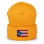Cuffed Beanie Hat Puerto Rico Flag Knit Winter Cap Puerto Rican Patriotic Beanie for Men & Women