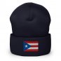 Cuffed Beanie Hat Puerto Rico Flag Knit Winter Cap Puerto Rican Patriotic Beanie for Men & Women