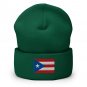 Cuffed Beanie Hat Puerto Rico Flag Knit Winter Cap Puerto Rican Patriotic Beanie for Men & Women