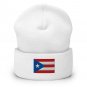 Cuffed Beanie Hat Puerto Rico Flag Knit Winter Cap Puerto Rican Patriotic Beanie for Men & Women