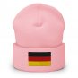 Cuffed Beanie Hat with Germany Flag Warm Knit Winter Hat Patriotic German Flag Beanie Men & Women