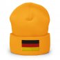 Cuffed Beanie Hat with Germany Flag Warm Knit Winter Hat Patriotic German Flag Beanie Men & Women