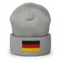 Cuffed Beanie Hat with Germany Flag Warm Knit Winter Hat Patriotic German Flag Beanie Men & Women
