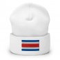 Cuffed Beanie Hat Costa Rica Flag Embroidered Winter Hat Knit Patriotic Hat, Costa Rican Pride