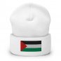 Cuffed Beanie Hat Palestine Flag Embroidered Winter Hat Knit Patriotic Hat, Palestinian Pride