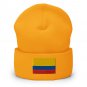 Cuffed Beanie Hat Colombia Flag Embroidered Winter Hat Knit Patriotic Hat, Colombian Pride