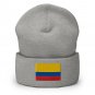 Cuffed Beanie Hat Colombia Flag Embroidered Winter Hat Knit Patriotic Hat, Colombian Pride