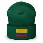 Cuffed Beanie Hat Colombia Flag Embroidered Winter Hat Knit Patriotic Hat, Colombian Pride