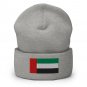 Cuffed Beanie Hat UAE Flag Embroidered Winter Hat Knit Patriotic Hat, Emirati Pride