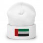 Cuffed Beanie Hat UAE Flag Embroidered Winter Hat Knit Patriotic Hat, Emirati Pride