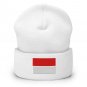 Cuffed Beanie Hat Indonesia Flag Embroidered Winter Hat Knit Patriotic Hat, Indonesian Pride