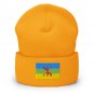 Cuffed Beanie Hat Amazigh Flag Embroidered Winter Hat Knit Patriotic Hat, Amazigh Pride