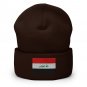 Cuffed Beanie Hat Iraq Flag Embroidered Winter Hat Knit Patriotic Hat, Iraqi Pride