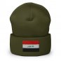 Cuffed Beanie Hat Iraq Flag Embroidered Winter Hat Knit Patriotic Hat, Iraqi Pride