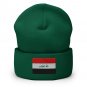 Cuffed Beanie Hat Iraq Flag Embroidered Winter Hat Knit Patriotic Hat, Iraqi Pride