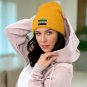 Cuffed Beanie Hat Syria Flag Embroidered Winter Hat Knit Patriotic Hat, Syrian Pride