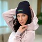 Cuffed Beanie Hat Syria Flag Embroidered Winter Hat Knit Patriotic Hat, Syrian Pride