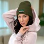 Cuffed Beanie Hat Syria Flag Embroidered Winter Hat Knit Patriotic Hat, Syrian Pride