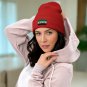 Cuffed Beanie Hat Syria Flag Embroidered Winter Hat Knit Patriotic Hat, Syrian Pride