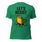 Activist slogan Resist Tee, iconic frog resistance Gift, unique protest art Graphic Tee