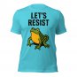 Activist slogan Resist Tee, iconic frog resistance Gift, unique protest art Graphic Tee
