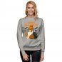 Cute Halloween Ghost & Cat Sweatshirt, Spooky  Fall Aesthetic Tee, Pumpkin Latte Ghost Cozy Gift