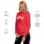 Red Premium Sweatshirt Token Flag Morocco For Girls And Women, Gift for Her