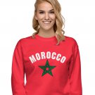 Red Premium Sweatshirt Token Flag Morocco For Girls And Women, Gift for Her