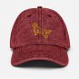 Golden Retriever Dog Outline Hat Embroidered Vintage Cotton Twill Cap