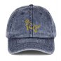 Golden Retriever Dog Outline Hat Embroidered Vintage Cotton Twill Cap