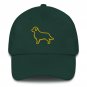 Embroidered Baseball Cap Golden Retriever Dog Perfect Gift Hat For Her And Him.
