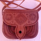 Handmade Moroccan Leather Crossbody Bag – Genuine Carved Shoulder Bag for Women