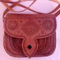 Handmade Moroccan Leather Crossbody Bag – Genuine Carved Shoulder Bag for Women