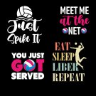 Volleyball Dad 4 Funny Design Father’s Day Gift for Volley Lovers Retro for Coach & Player Tee