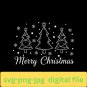 Funny Merry Christmas Trees SVG PNG Classic Holiday Design Digital Download
