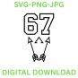 Bundle 10 File Six Seven Meme PNG | Funny Viral Internet Trend | 67 Hands 6-7