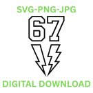 Six Seven Meme PNG | Funny Viral Internet Trend | 67 Hands Digital Download