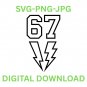 Six Seven Meme PNG | Funny Viral Internet Trend | 67 Hands Digital Download
