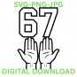 67 Hands 6-7 Six Seven Meme PNG | Funny Viral Internet Trend Digital Download
