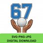 Golf Funny Six Seven 67 Meme Gen Alpha Slang 6-7 Viral Trend Hands gift for golf fans and players