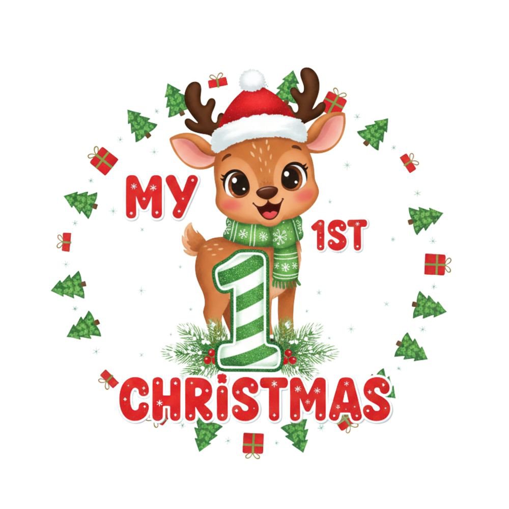 Baby My First Christmas PNG: holiday art (Digital Download)