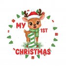 Baby My First Christmas PNG: holiday art (Digital Download)