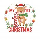 Baby My First Christmas PNG: holiday art (Digital Download)